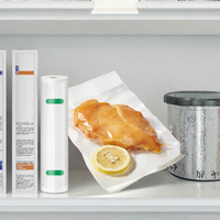 Rouleaux de film sous vide pré-découpés, sacs de conservation alimentaire thermoscellables gaufrés, compatibles micro-ondes pour aliments pour animaux et conserves