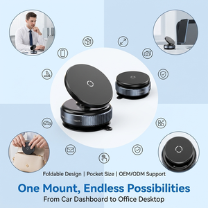 Support magnétique pour téléphone K009, ventouse, aimant N52, anti-vibration, rotation à 360°, <span class=keywords><strong>mini</strong></span>-<span class=keywords><strong>taille</strong></span>, universel, flexible, pliable, pour voiture, bureau, OEM - Product Image 6