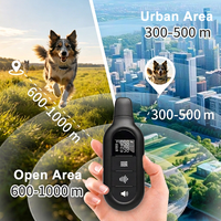 3-Hunde Erweiterbares Wiederaufladbares Schockfreies Fernbedienungs-Hundetraining-Gerät mit Piepton und Vibration, Typ-C, IPX7 Wasserdicht, Umweltfreundlicher Kunststoff, Große Reichweite