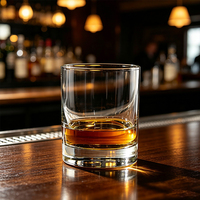Verres à whisky transparents à base épaisse de 200 ml et 300 ml pour cocktails, jus, eau et bourbon