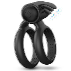 Anel Peniano Vibratório S-hande de Silicone Magnético para Atraso na Ejaculação e Prazer Duplo - Brinquedo Sexual Masculino Vibrador - Product Image 1