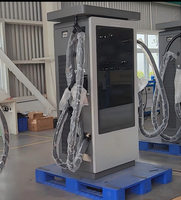 Nouvelle station de recharge pour véhicules électriques DC 120 kW avec écran publicitaire, IP55, point de charge rapide CCS2