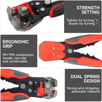 Kit d'outils manuels automatiques 260 pièces pour coupe-câbles à compression à froid, pince à sertir, dénudeur de fils et pinces à dénuder