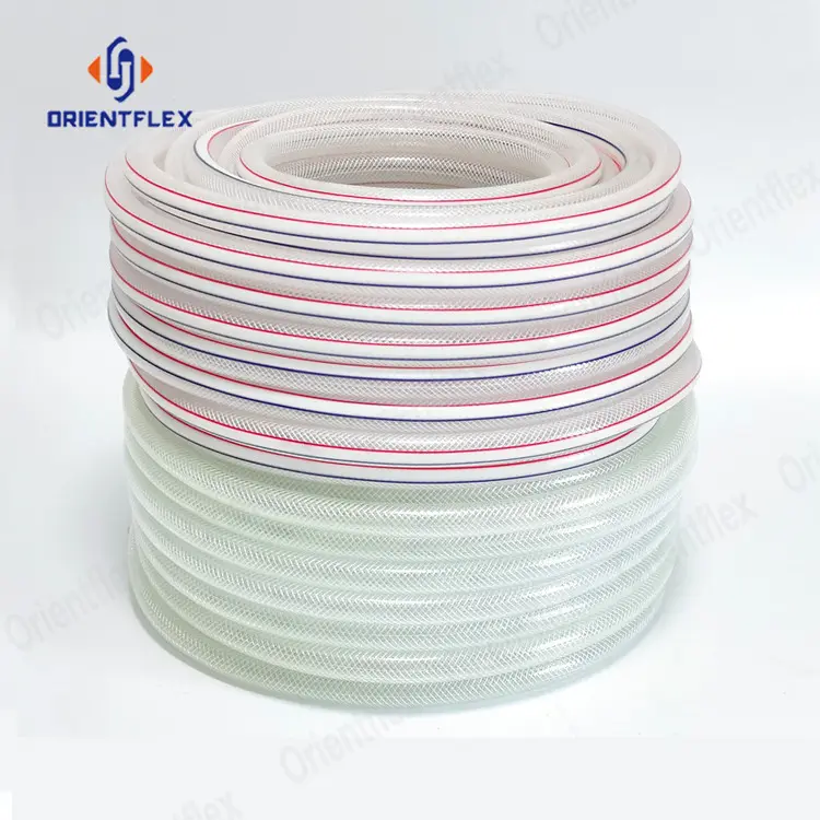 2 Inch PVC Yellow Fiber Braided Reinforced Plastic Flexible Hose Pipe 16Mm 6Mm 20Mm