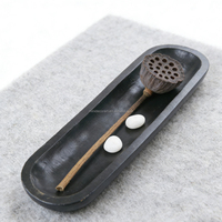 Bol à bougie en bois irrégulier moderne, porte-encens, plateau en bambou étroit et long multifonctionnel, écologique, durable, fait à la main, pour la vie quotidienne