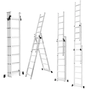 Folding Ladder Multi-function Aluminium Extension 7 In 1 Step Heavy Duty Combination Aluminium Ladder 4.7m