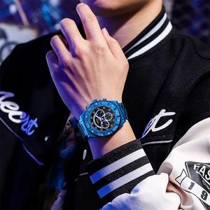 Montre chronographe de luxe pour homme 2026 - Trois sous-cadrans, six aiguilles, cristal saphir, mouvement à quartz suisse, résistante à l'eau - Product Image 2