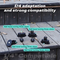 Accessoires de montage de caméra en alliage d'aluminium CNC anti-oxydation avec vis 1/4, support de caméra d'action pour trépied et monopode