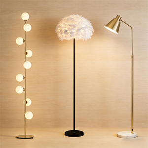 Lampe de chevet de chambre à coucher <span class=keywords><strong>boule</strong></span> crème dorée lampe de sol de haute qualité salon salle à manger lampe de table moderne pour décoration intérieure d'hôtel - Product Image 4