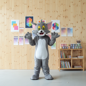 Mascotte cartone animato personaggio umano Costume completo di gatto Tom Mouse animali mascotte Costume per adulto - Product Image 5