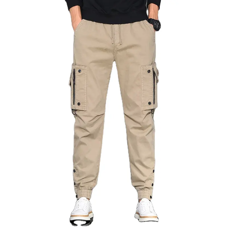 Winter Thick Men's Casual Multiple Pockets Trousers Pure Cotton New Arrival Jogger Pants Youth Brand Harem Pants