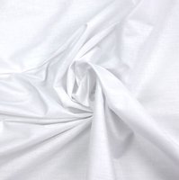 Tissu Popeline Blanc en Dacron 205 Fils TC 80% Polyester 20% Coton 45*45 133*72 205th 115gsm en Rouleau pour Chemises et Uniformes