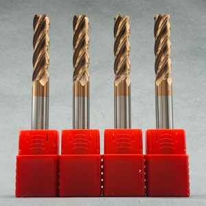 <strong>Tungsten</strong> Carbide 4 Flutes HRC55 Flat <strong>End</strong> <strong>Mill</strong> With Coating HRC55 Carbide Milling Cutter Cnc Milling Cutters - Product Image 2