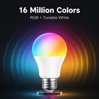 Akıllı LED Ampul 4'lü Paket RGB Renk Değiştiren A60 9W Uygulama Kontrollü Ev & Otel Kullanımı E27/E26/B22/E14 85-265V Kısılabilir