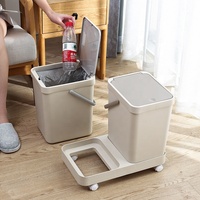 Kworld Poubelle à compost rectangulaire bon marché personnalisée en gros avec usine écologique avec poignée avec couvercle
