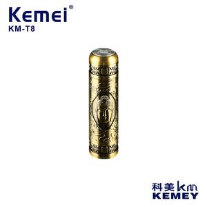 Rasoir électrique rotatif Kemei Km T8 en métal pour hommes, rechargeable par USB, tondeuse à barbe dorée professionnelle - Product Image 3