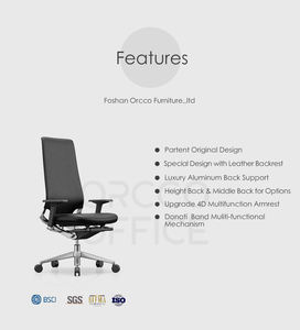 Chaise pivotante en cuir Pu de luxe, fonction chef de ménage, projet économique moderne, ordinateur de bureau, travail - Product Image 3