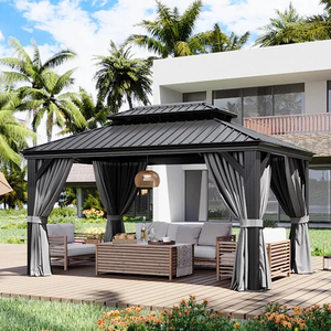 Pergola minimaliste en aluminium noir avec éclairage LED, lames orientables et design résistant au vent pour les extérieurs de maisons modernes. - Product Image 4