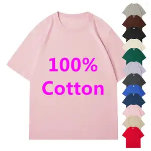 Moq 2 piezas Rosa verde azul marrón primavera 4 temporada verano adulto púrpura nueva calidad amarillo algodón camisetas liso a granel camiseta unisex