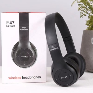 Casque sans fil pliable P47 à bas prix avec prise en charge de la <span class=keywords><strong>carte</strong></span> TF Audio de ligne AUX pour téléphone intelligent <span class=keywords><strong>Pc</strong></span> - Product Image 2