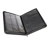 Álbum Coleccionable de Tarjetas Negras Personalizado, 9 Bolsillos, Cubierta de Cuero, Álbum para Tarjetas Coleccionables