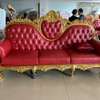 Zhongsibo — fauteuil Royal en bois de chêne massif, cuir PU de haute qualité + cadre doré pour le mariage, usine, nouvelle collection