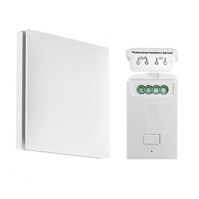 Wireless Kinetic Switch NO BATTERY NO WIRE RF433 Waterproof IP65 Self Powered Power Wall Switches for Smart Home/Lighting
