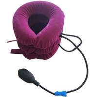 Dispositif de traction cervicale gonflable à 3 couches FSPG, collier cervical en flanelle respirant et réglable unisexe pour soulager la douleur et offrir un soutien
