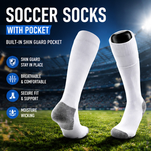 Calcetines de Compresión Transpirables y Cómodos de Secado Rápido Antiolor para Fútbol con Bolsillo - Product Image 3