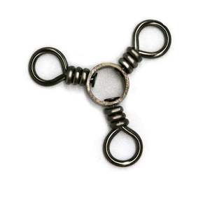 Synnex Émerillons à trois voies pour montage de pêche au trolling au poisson-chat 30-220 lb Laiton Nickel noir - Product Image 6