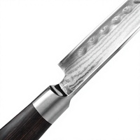 Couteau de Chef Japonais en Acier Damas VG10 de Qualité Supérieure, 67 Couches, Manche en Bois Népalais, Dureté 58~62 HRC