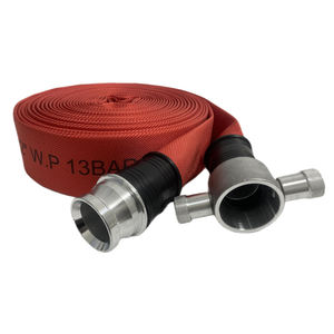 خرطوم تصريف مرن ومتين وقابل لإعادة التدوير من البي في سي عالي الكثافة من إنتربرايزز، أحمر اللون، مقاس 1-1/2 بوصة × 25 قدم، 150 رطل لكل بوصة مربعة، وصلات ذكر وأنثى للماء - Product Image 5