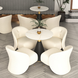 Sillón Individual Compacto <span class=keywords><strong>para</strong></span> Salas de Estar y Dormitorios, Estilo Nórdico, Salón de Belleza, Moderno, Minimalista, Tapizado, Mueble de Madera <span class=keywords><strong>para</strong></span> el Hogar - Product Image 5