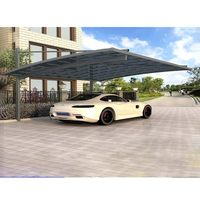 Couvercle d'auvent en aluminium de polycarbonate d'abri de voiture imperméable d'abri de voiture Offre Spéciale en métal