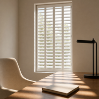 Volets en bois/PVC de style moderne en bois de tilleul pour chambre à coucher, salon, salle de bain, cuisine - Écologiques, garantie de 5 ans