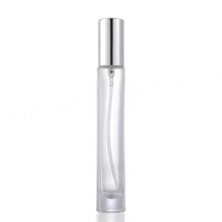 Botellas de Perfume de Vidrio Cuadradas Vacías de 10 ml, Botellas de Spray Recargables con Fondo Grueso, Serigrafía y Tapón de Goma