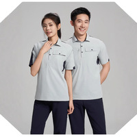 Tenue de Travail d'Entreprise Personnalisable avec Logo Imprimé, Séchage Rapide, Légère, Été, Style Revers, en Nylon pour Hommes