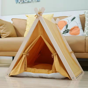 Tente <span class=keywords><strong>tipi</strong></span> portable et lavable pour chien et chat avec coussin épais, maison pour animaux de compagnie d'<span class=keywords><strong>intérieur</strong></span> et d'extérieur pour chiots et chats - Product Image 3
