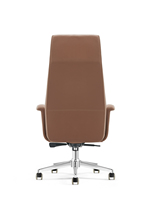 Chaise de bureau de direction en cuir de luxe confortable avec dossier haut réglable et pivotant sur mesure