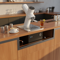 Cafetera Comercial Multifunción UK-1 de Acero Inoxidable con Caldera Programable de 9 Bares de Presión, Marca Fluid O Tech