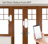 Capteur d'Alarme de Fenêtre et Porte Intelligent TUYA Wifi Google Assistant Capteur Magnétique Sans Fil pour Portes