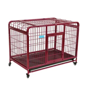 Dog Crate Metal Wholesale Heavy Duty Dog Crate Tube Dog Cages Metal Kennels For Large Small Pet Dog With Best Price