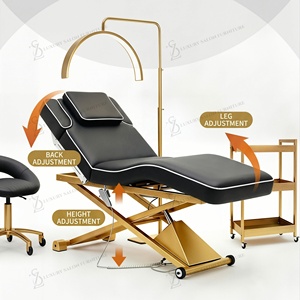Lit <span class=keywords><strong>de</strong></span> Cils Électrique Incurvé Rose Luxe, Mobilier <span class=keywords><strong>de</strong></span> Salon <span class=keywords><strong>de</strong></span> Beauté, Ensemble <span class=keywords><strong>de</strong></span> Lit Facial Dédié, Camillas Para Pestanas - Product Image 3