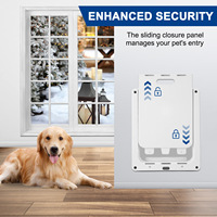 Entrée et sortie automatiques des animaux de compagnie Clôture pour chien Maison pour chat et chien Porte dédiée pour grands chiens avec rideau de porte