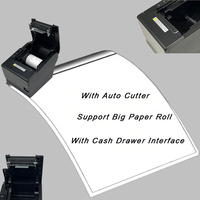Imprimante Pos de Reçus Thermique de Bureau de 80mm avec Câble USB Compatible Etiquette Papier d'Impression 203dpi Supermarché Bill Impression Machine
