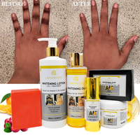 Kit de Soins Éclaircissants pour les Mains à la Vitamine C, en Gros par les Fabricants, Ensemble de Soins Éclaircissants Rapides pour les Articulations au Glutathion pour Peaux Foncées