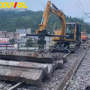 WYJ 100 G Pince de remplacement pour traverses de chemin de fer pour excavatrices de 6T à 9T, capacité de charge de 2000 kg, attache rotative à 360 degrés - Product Image 4