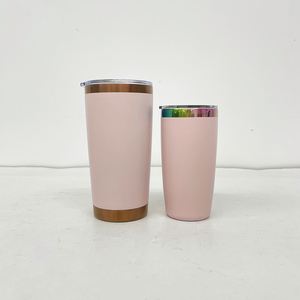 Magnetic Sliding Lid 10Oz Plated Coffee Mugs Cups Keep Hot & Cold Rainbow Underneath Tumbler With <b>Straws</b> - Product Image 3