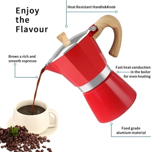 เครื่องชงกาแฟโมก้าพอตแบบขายส่ง เครื่องทำกาแฟเอสเพรสโซ่ เครื่องชงกาแฟโมก้าพอตแบบอิตาลี 6 ถ้วย เครื่องชงกาแฟแบบเพอร์โคเลเตอร์ - Product Image 2