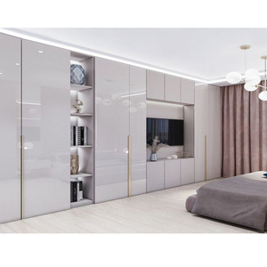 <span class=keywords><strong>Armadio</strong></span> Guardaroba <span class=keywords><strong>a</strong></span> Parete Personalizzato di Fabbrica con Mobile Porta TV, Design Moderno, Unità di Stoccaggio per Camera da Letto in Pannelli di Legno MDF - Product Image 2